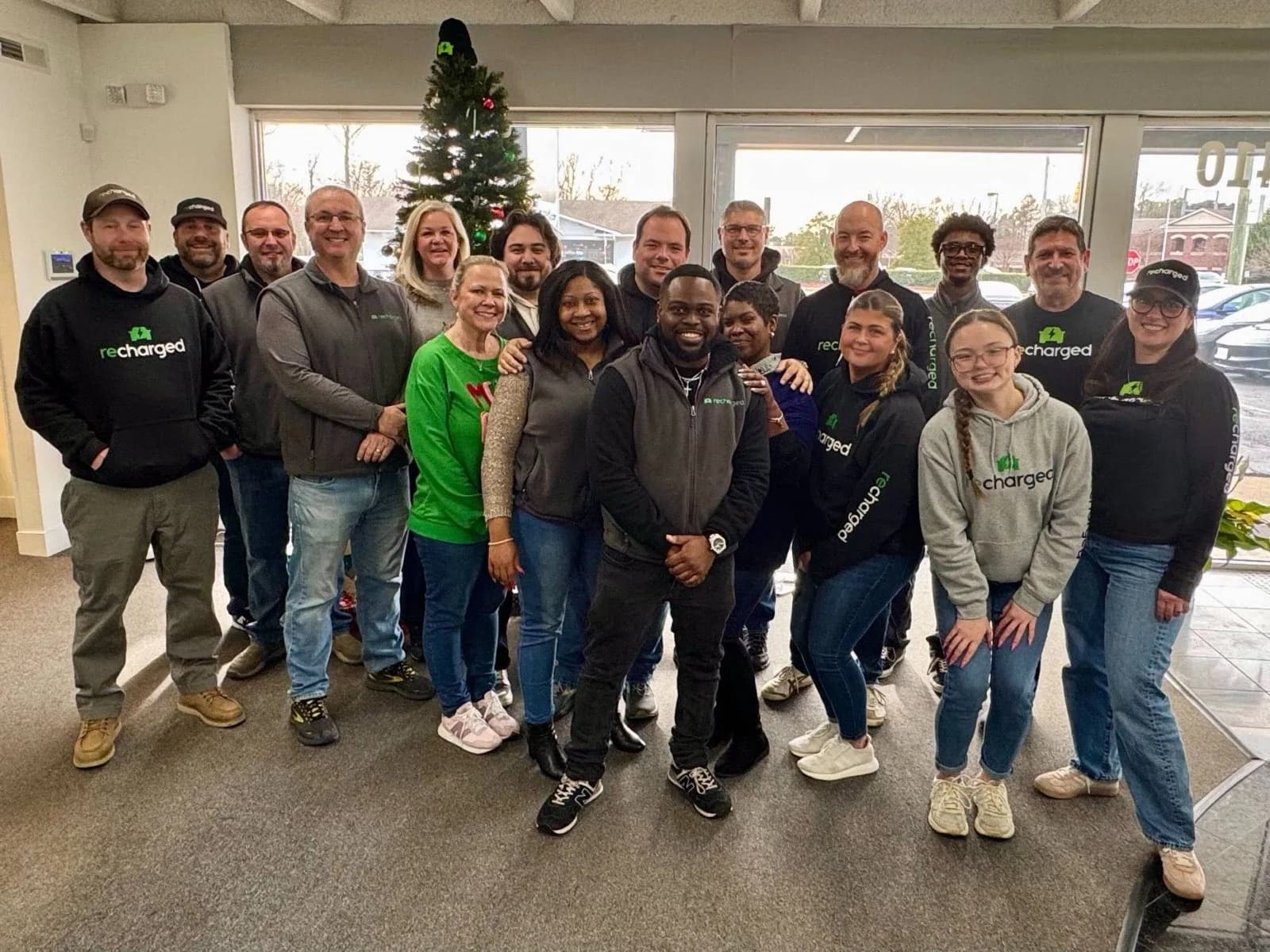 Recharged team members gathered in the Richmond Experience Center