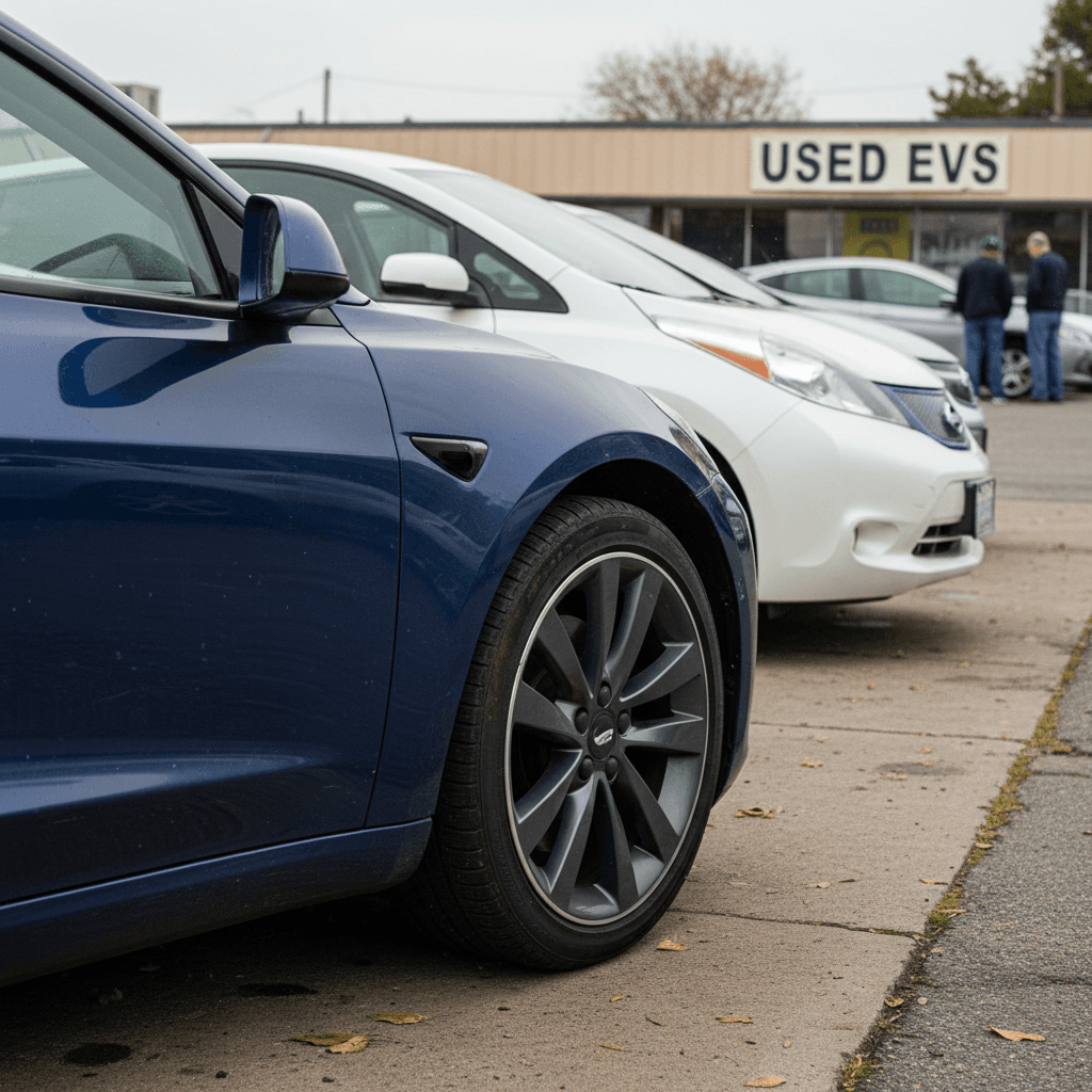 Comparison of electric car and gasoline car costs illustrated with charts and coins