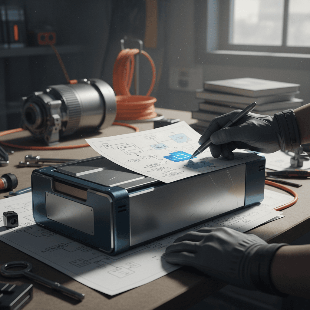 Electric vehicle dashboard showing battery state of charge and remaining range
