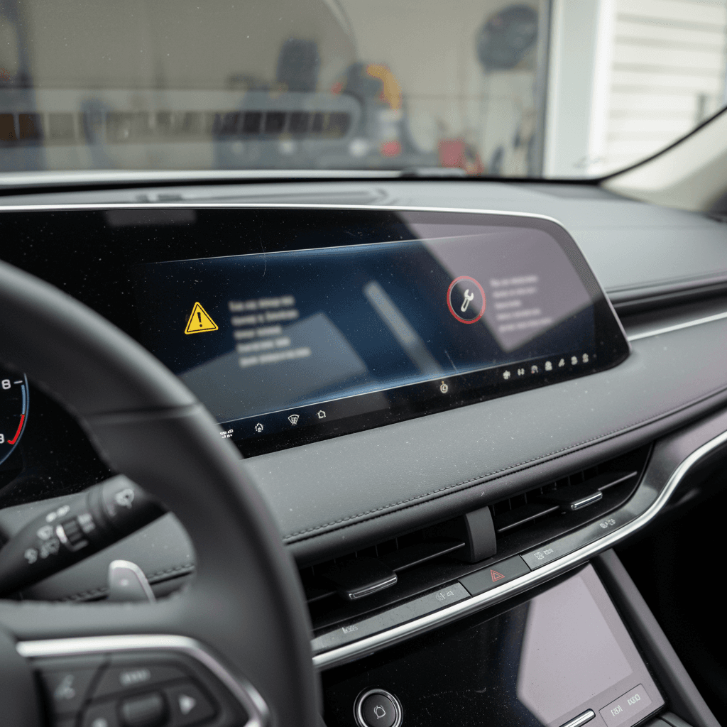 2023 Cadillac Lyriq digital instrument cluster showing multiple EV warning lights