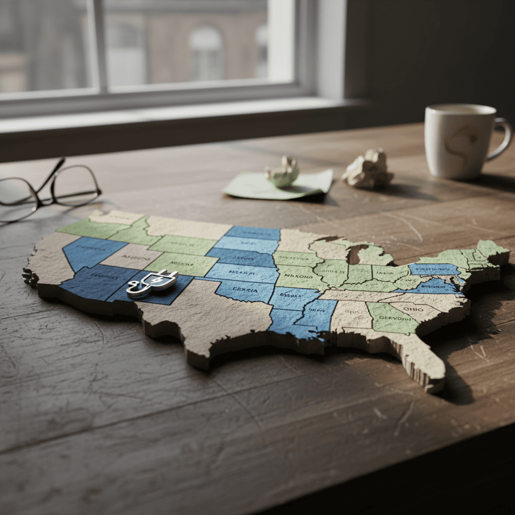 United States map shaded to highlight states with the strongest EV purchase incentives in 2026