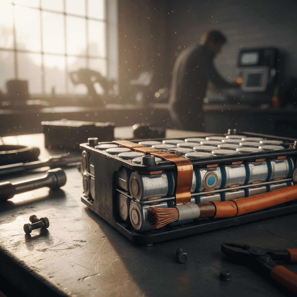 Close-up of a Tesla Model 3 charging port with cable connected and battery status shown on screen