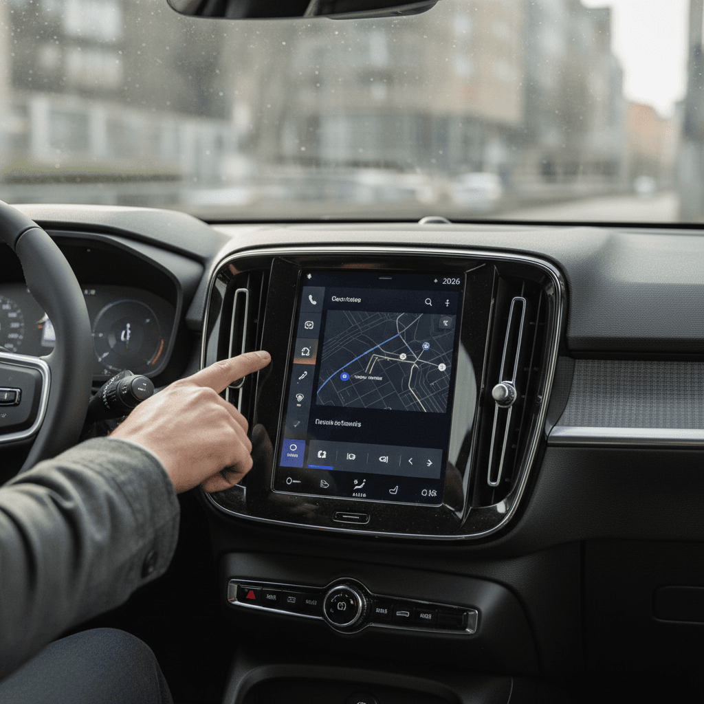 Driver parked with Volvo EX30 using vehicle-to-load to power camping equipment