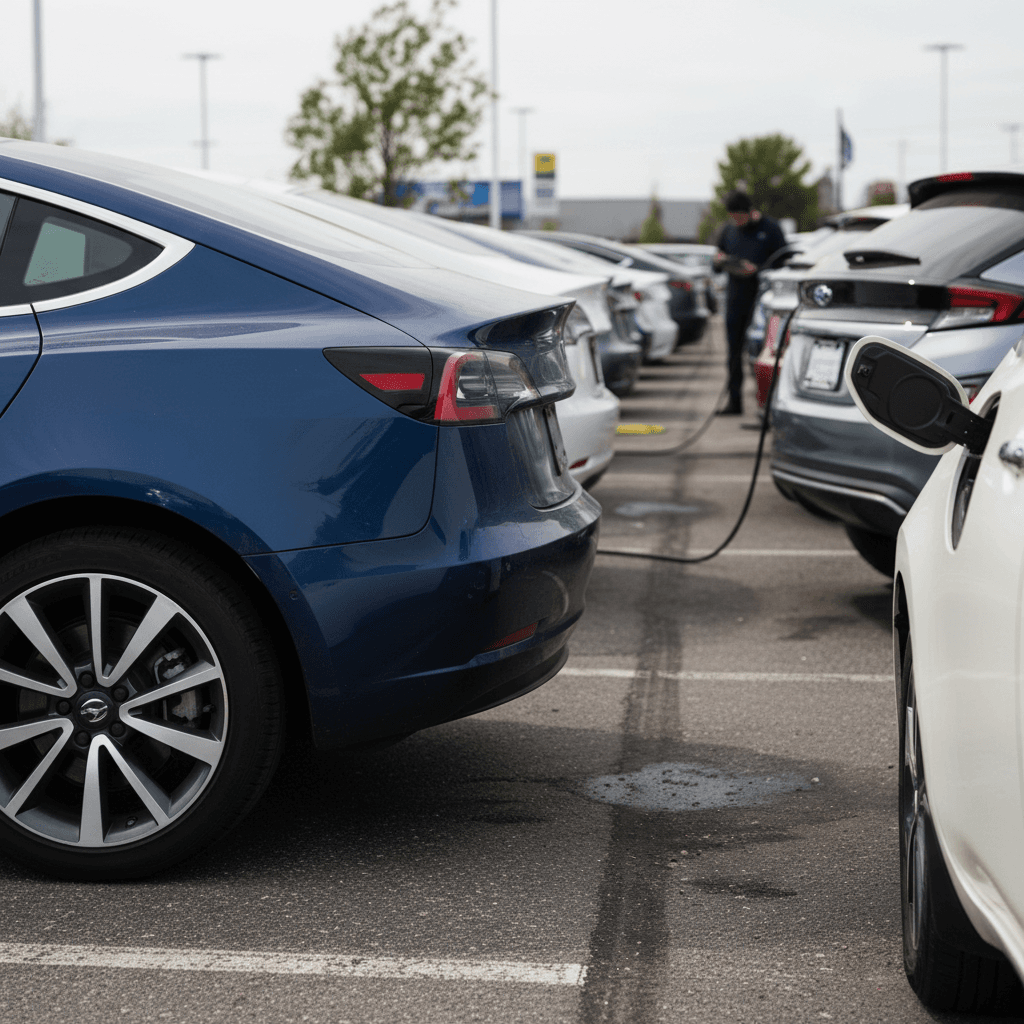 Polestar 3 charging at a home wallbox in a clean, modern garage