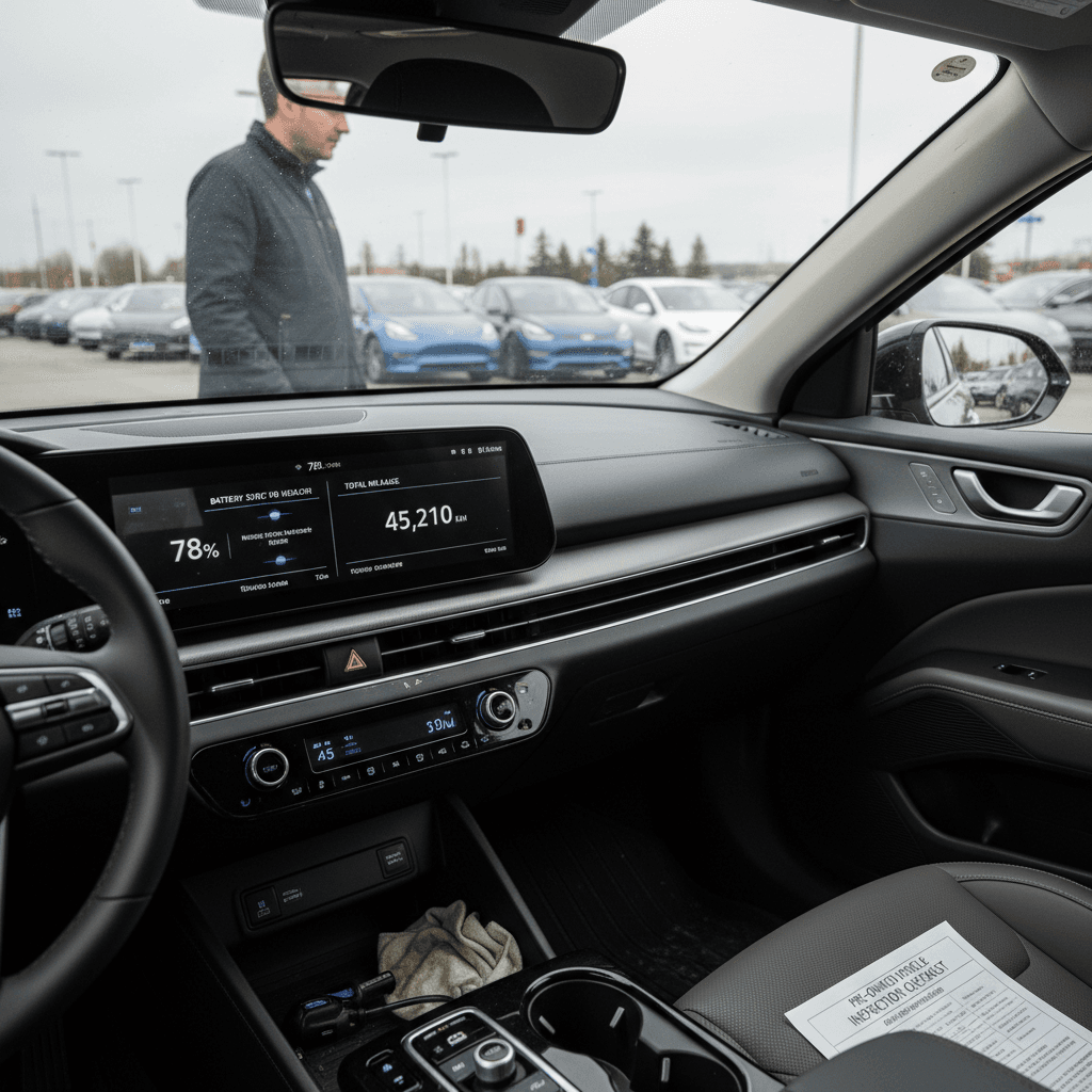 Simple depreciation curve illustration showing the Kia EV6 losing value faster early on, alongside average EV and average SUV curves