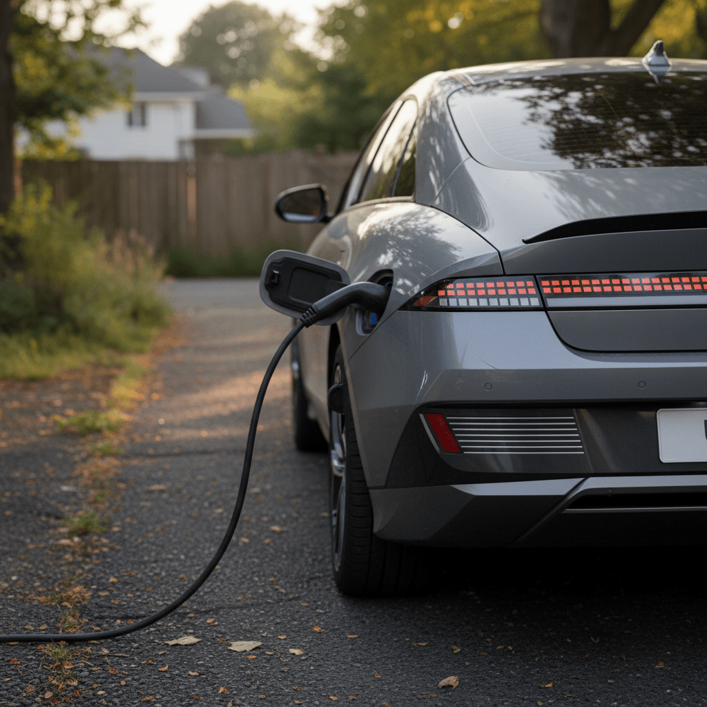 2024 Hyundai Ioniq 6 charging at home, illustrating how daily charging habits influence EV battery health and resale value