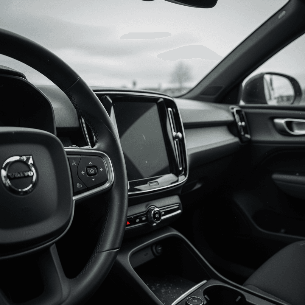 Laboratory crash test of a Fiat 500e with deployed airbags and damaged front structure