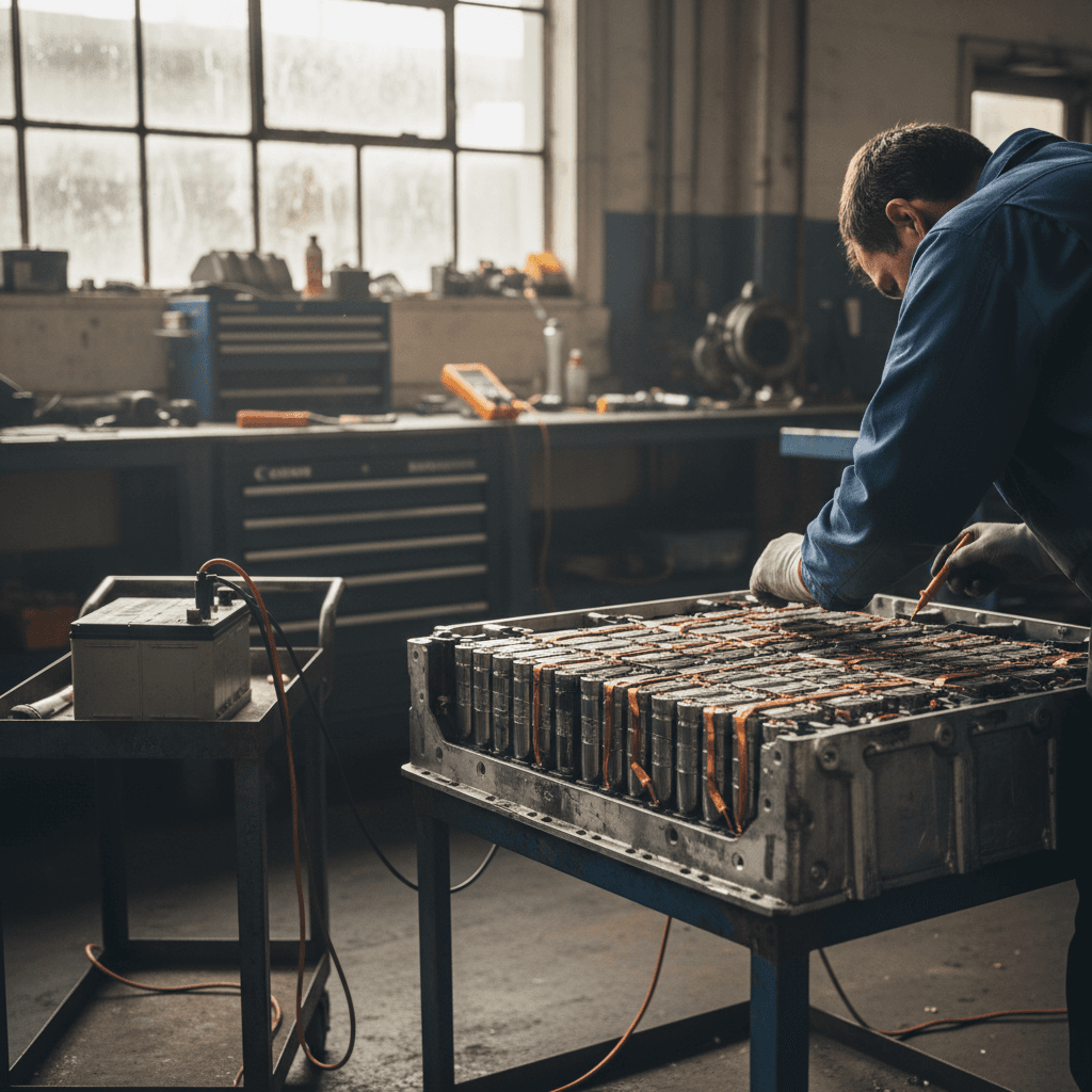 Digital dashboard of an electric car showing state of charge and remaining range