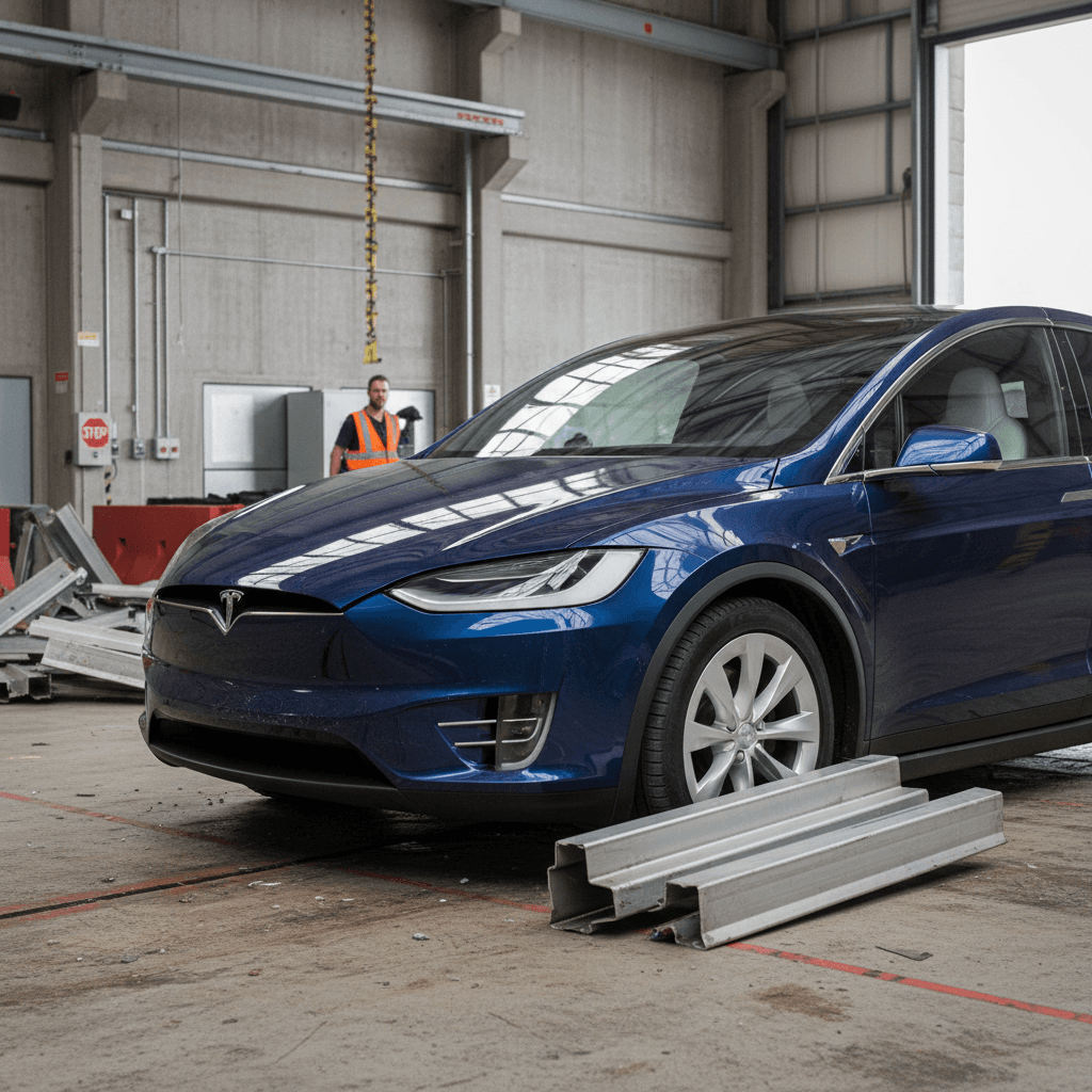 Genesis GV60 front sensors and camera array integrated into the grille and windshield area