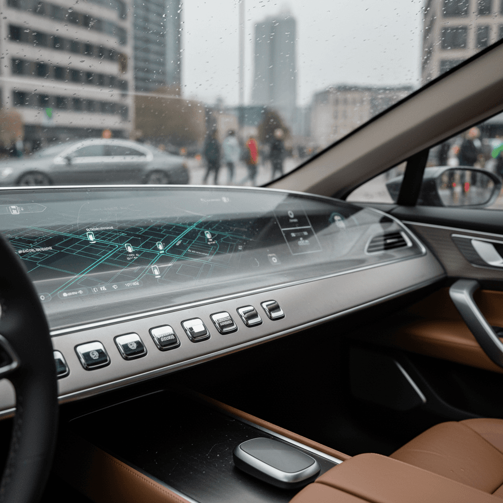 Mercedes EQS electric sedan driving on an open road