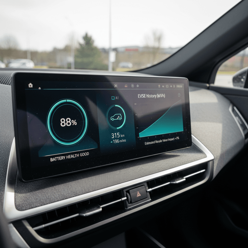 BMW iX interior and central touchscreen cleaned and detailed before resale