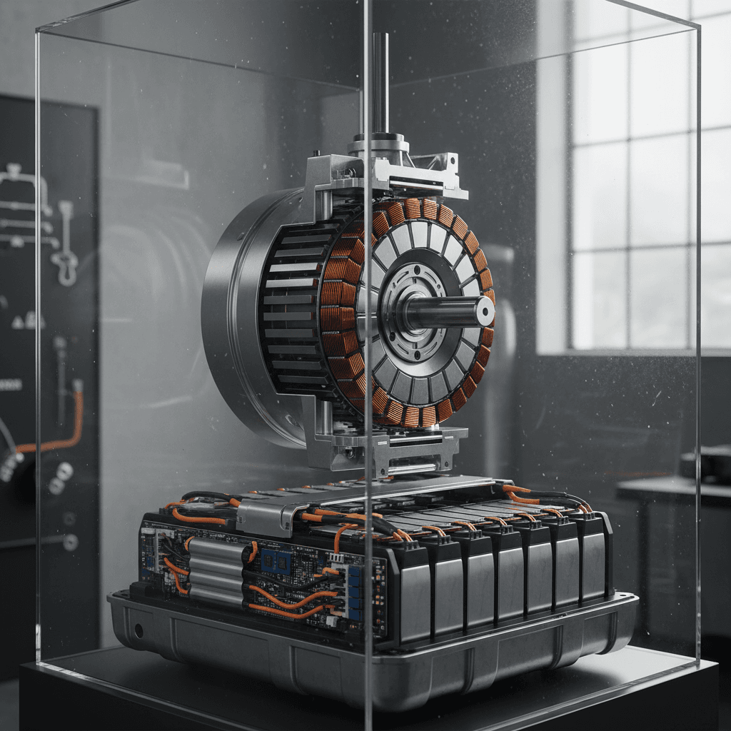 Underfloor high-voltage battery pack in a modern battery powered car