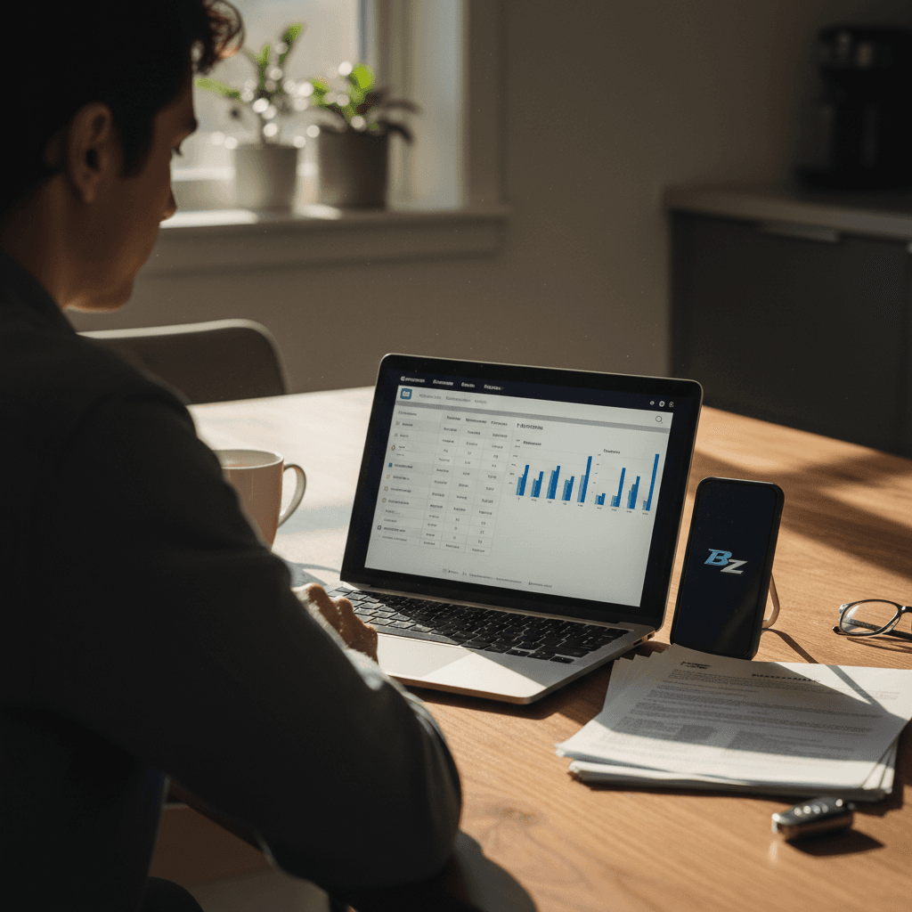 Toyota bZ4X owner reviewing multiple insurance quotes on a laptop at home