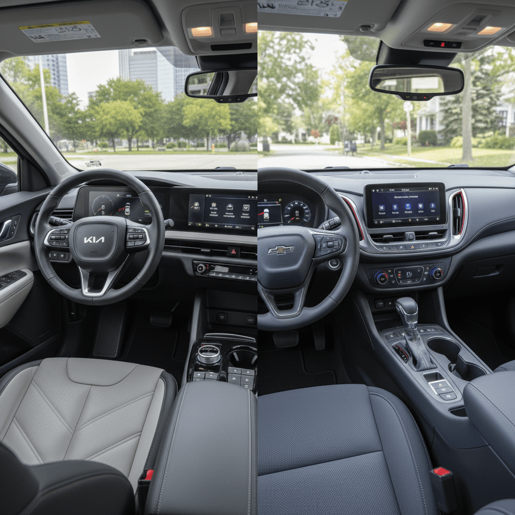 Dashboard view from inside an electric SUV while fast charging, highlighting charge speed and remaining range on the central screen