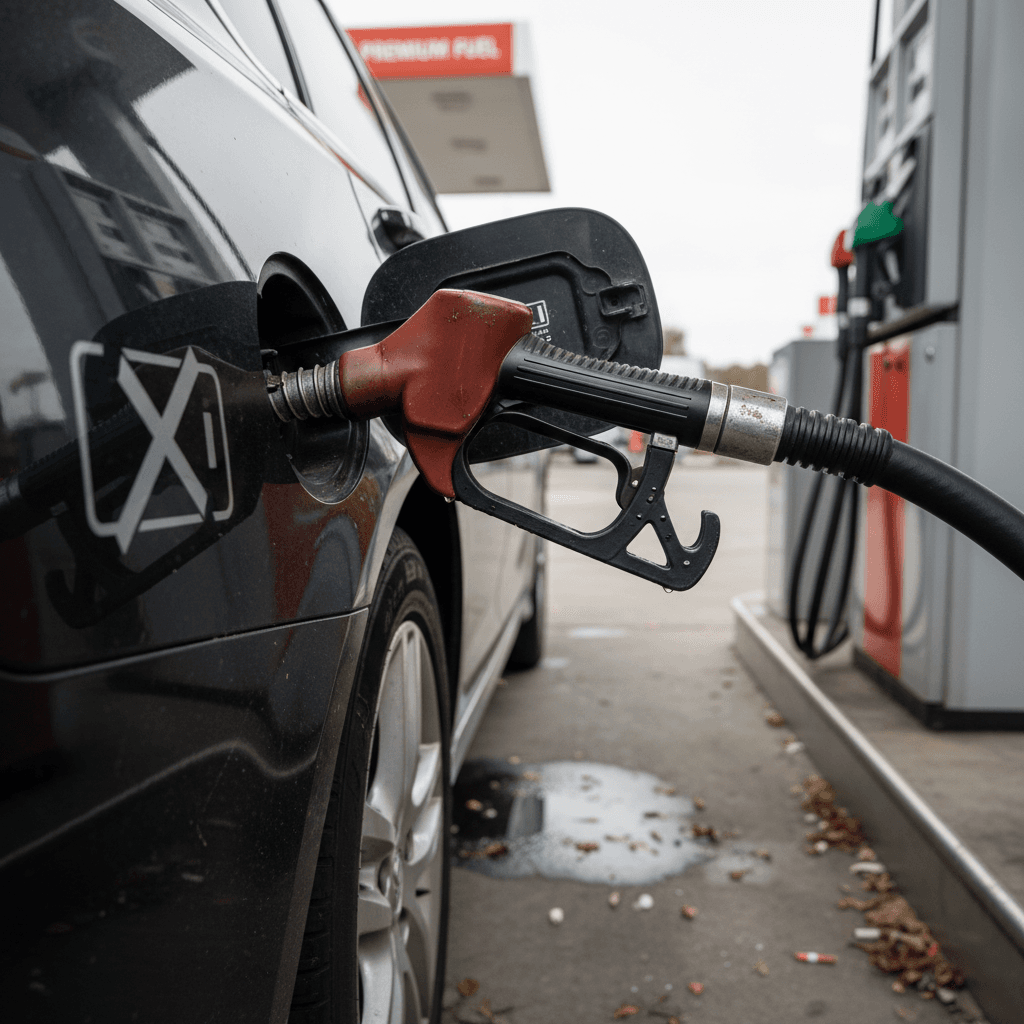 Electric car plugged into a home wall charger in a modern garage