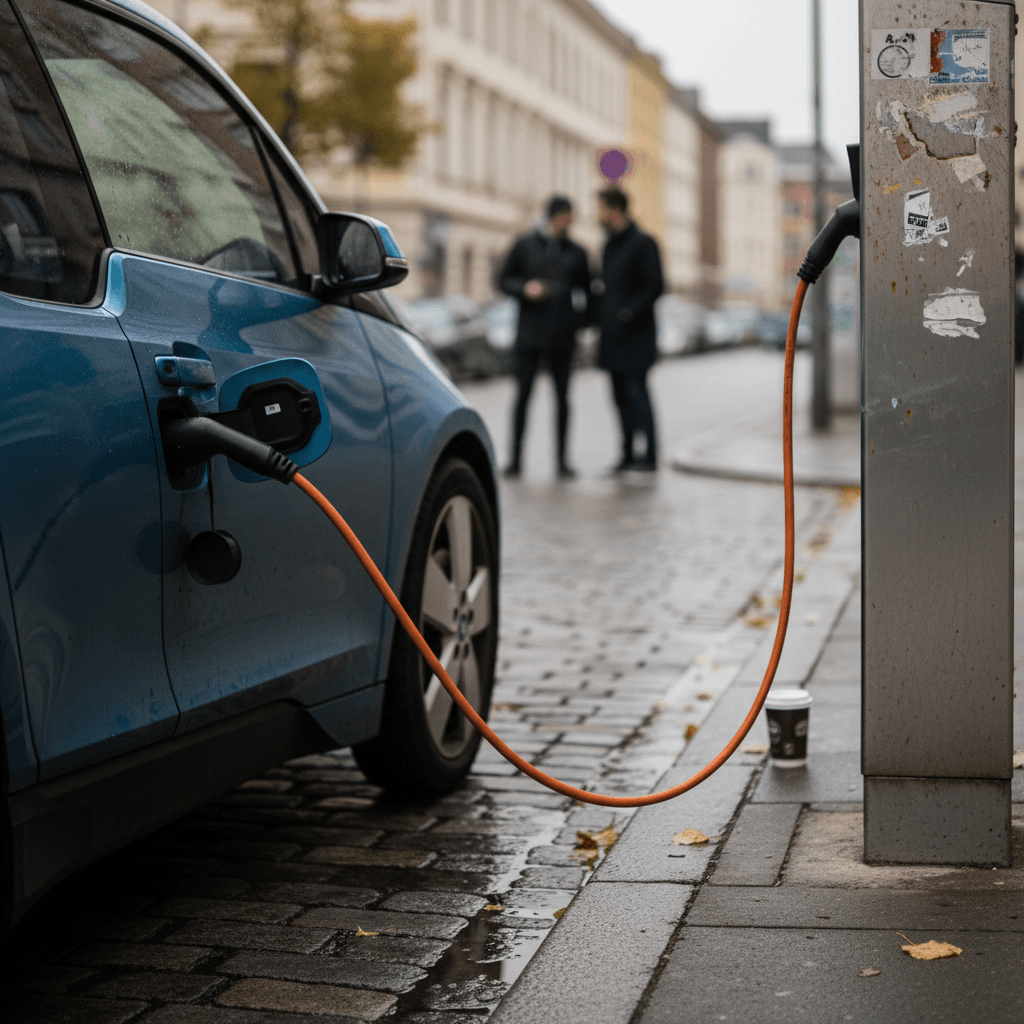 BMW i3 interior with minimalist dashboard and large touchscreen
