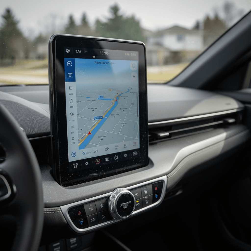 Tesla Model Y interior showing central touchscreen and minimalist dashboard