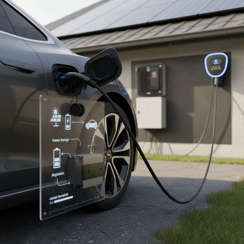 Wall-mounted home lithium battery storage system connected to solar panels