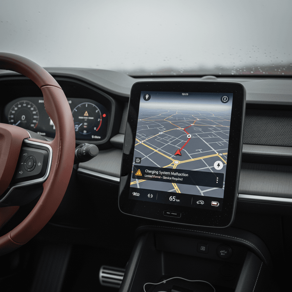 2024 Polestar 2 infotainment and digital driver display showing Google Maps navigation and vehicle settings