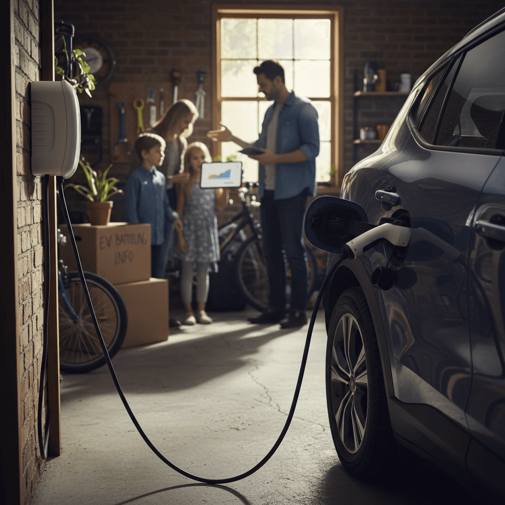 2025 BMW iX plugged into a DC fast charger at a modern charging station
