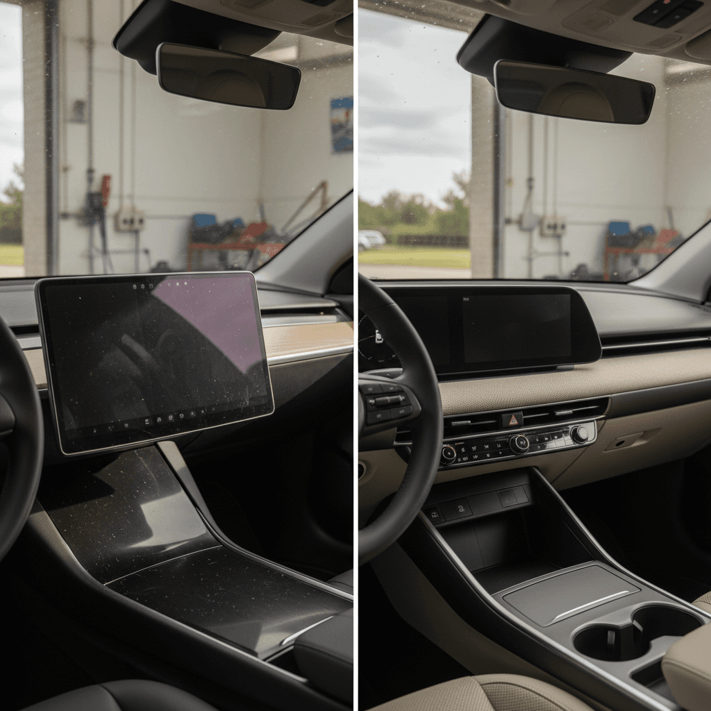 Side by side view of Tesla Model 3 and Hyundai Ioniq 6 charging, highlighting different connectors and stations