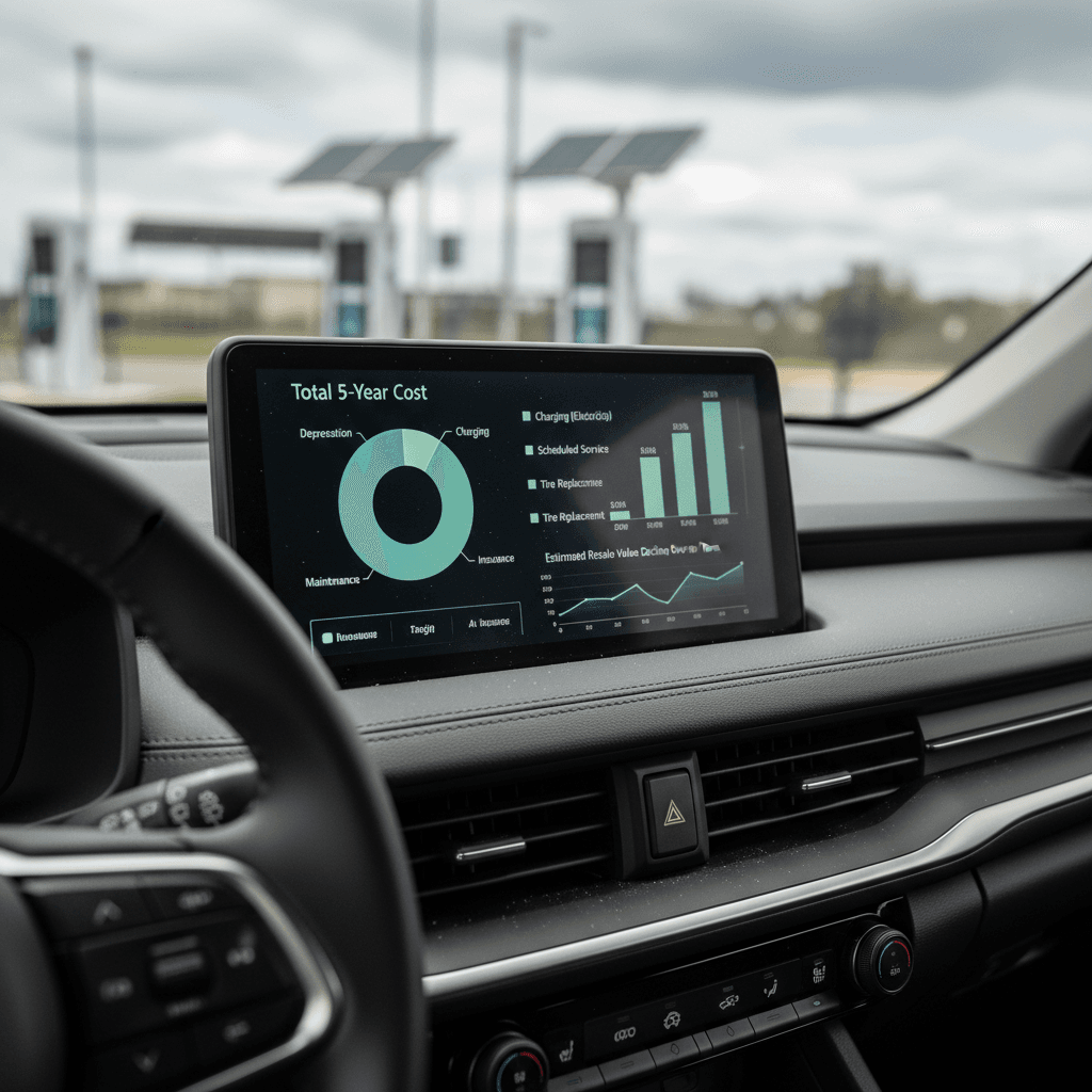 Infographic-style breakdown of Honda Prologue long term ownership costs including charging, maintenance, insurance and depreciation over five years