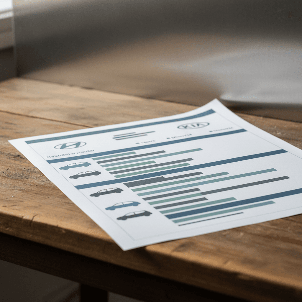 Side-by-side chart comparing EV models and their battery warranty terms, including years, miles, and capacity limits