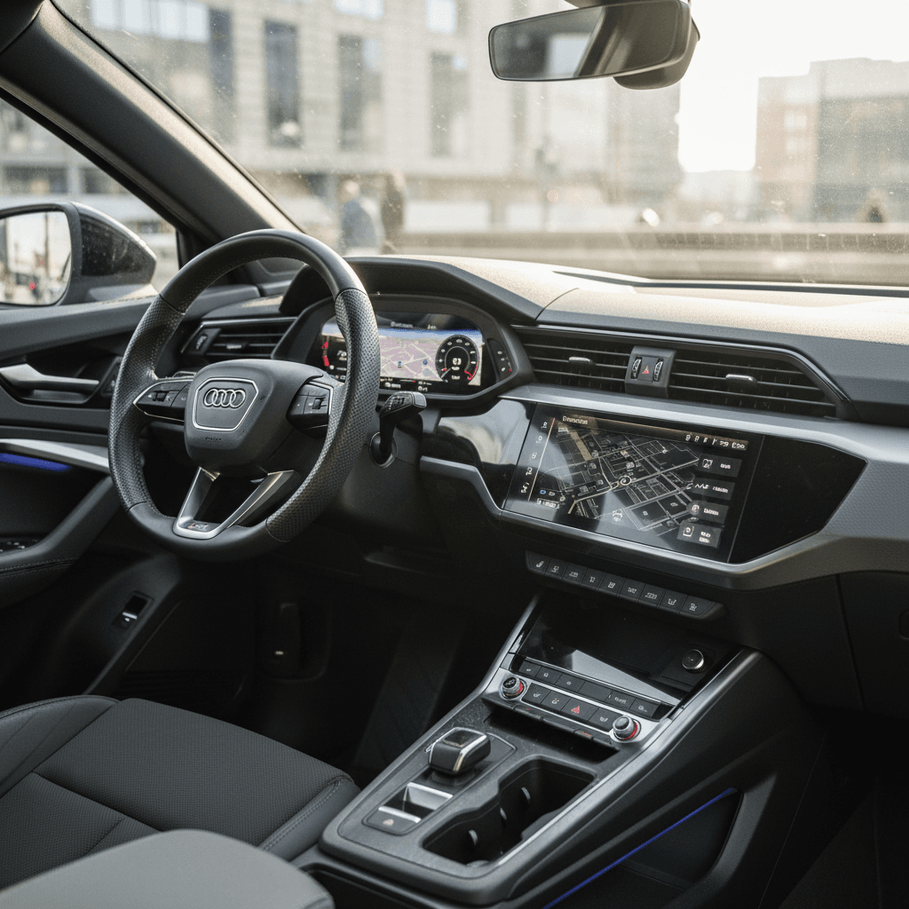 Side-by-side Tesla Model Y and Kia EV6 in a driveway, showing height and cargo-opening differences between the two electric SUVs