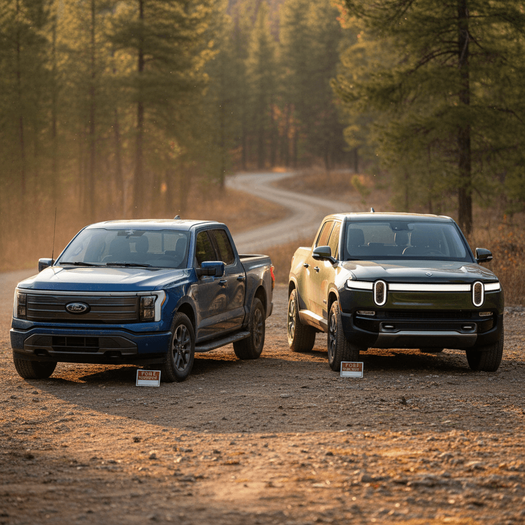 Used Ford F-150 Lightning vs Used Rivian R1T Under $50,000