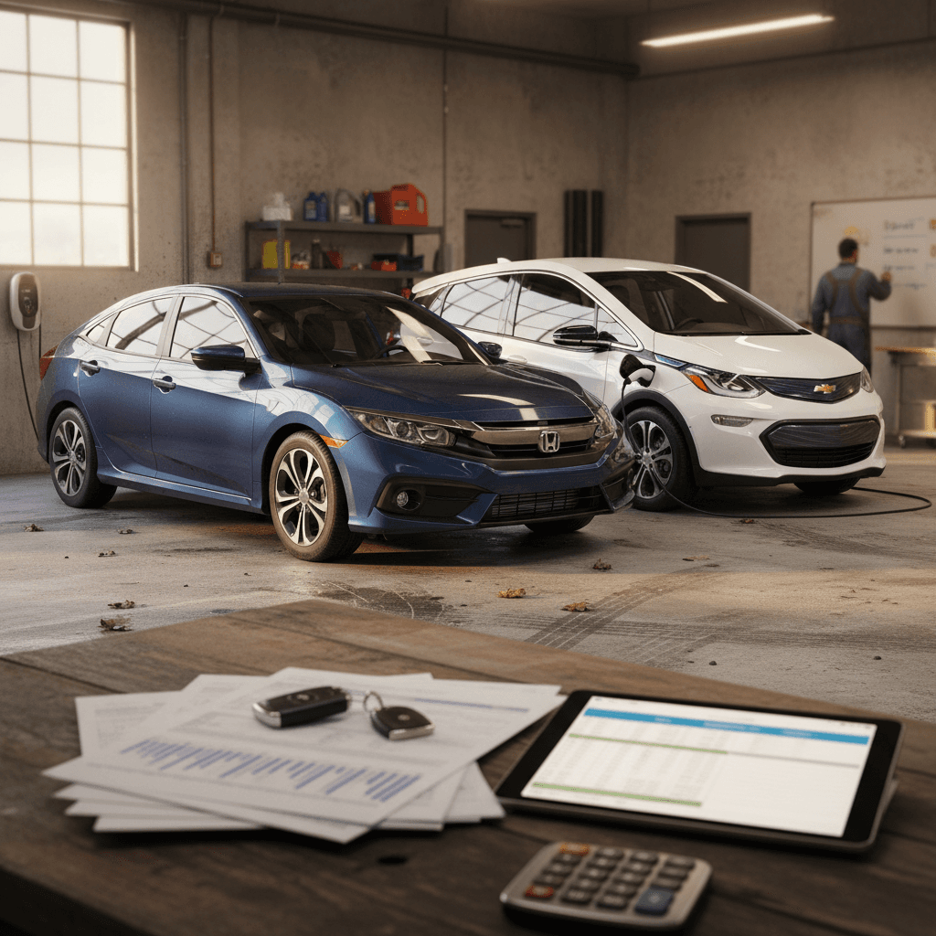Honda Civic vs Chevrolet Bolt EV: Total Cost of Ownership Breakdown