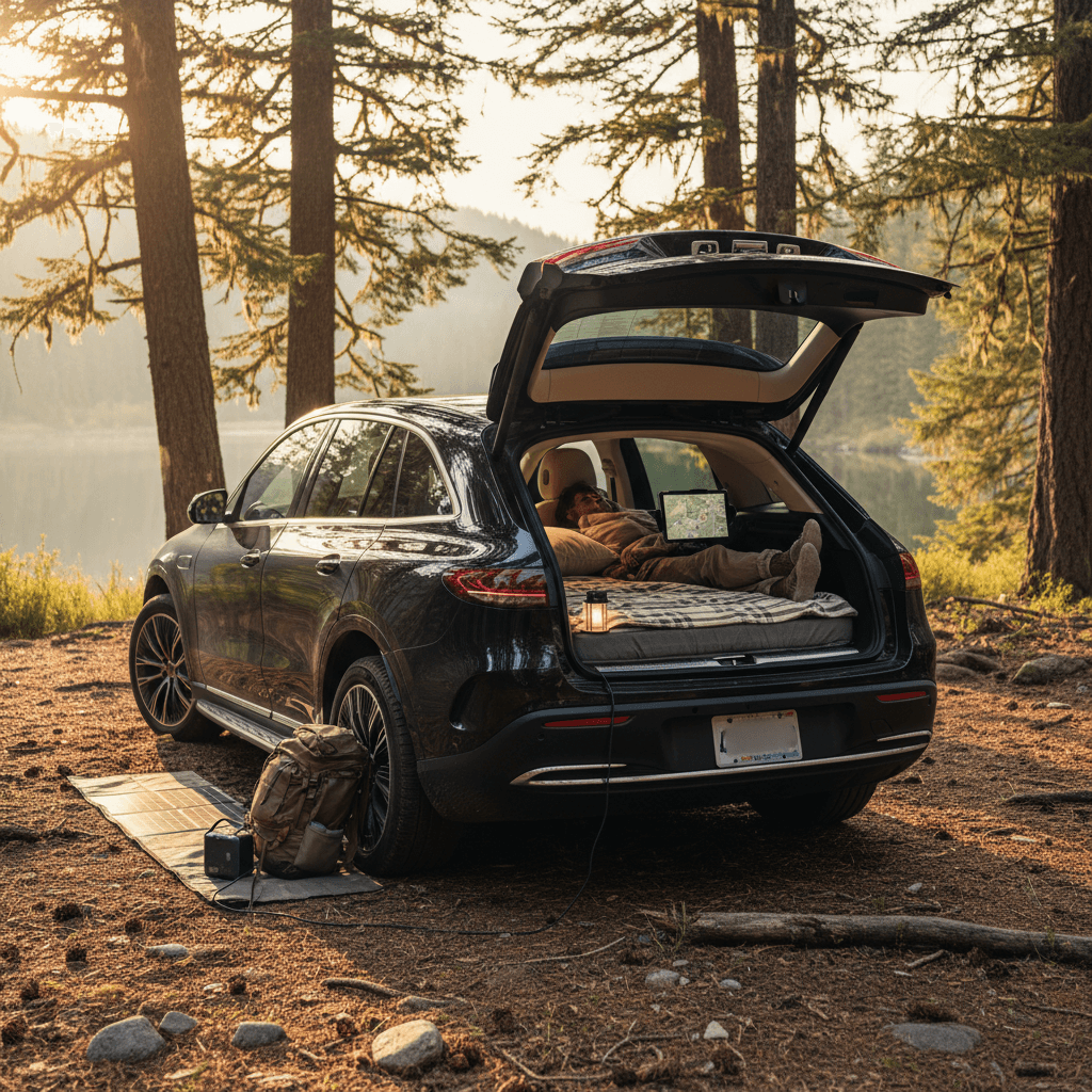 Can You Sleep in a Mercedes EQE? Realistic EV Camping Guide