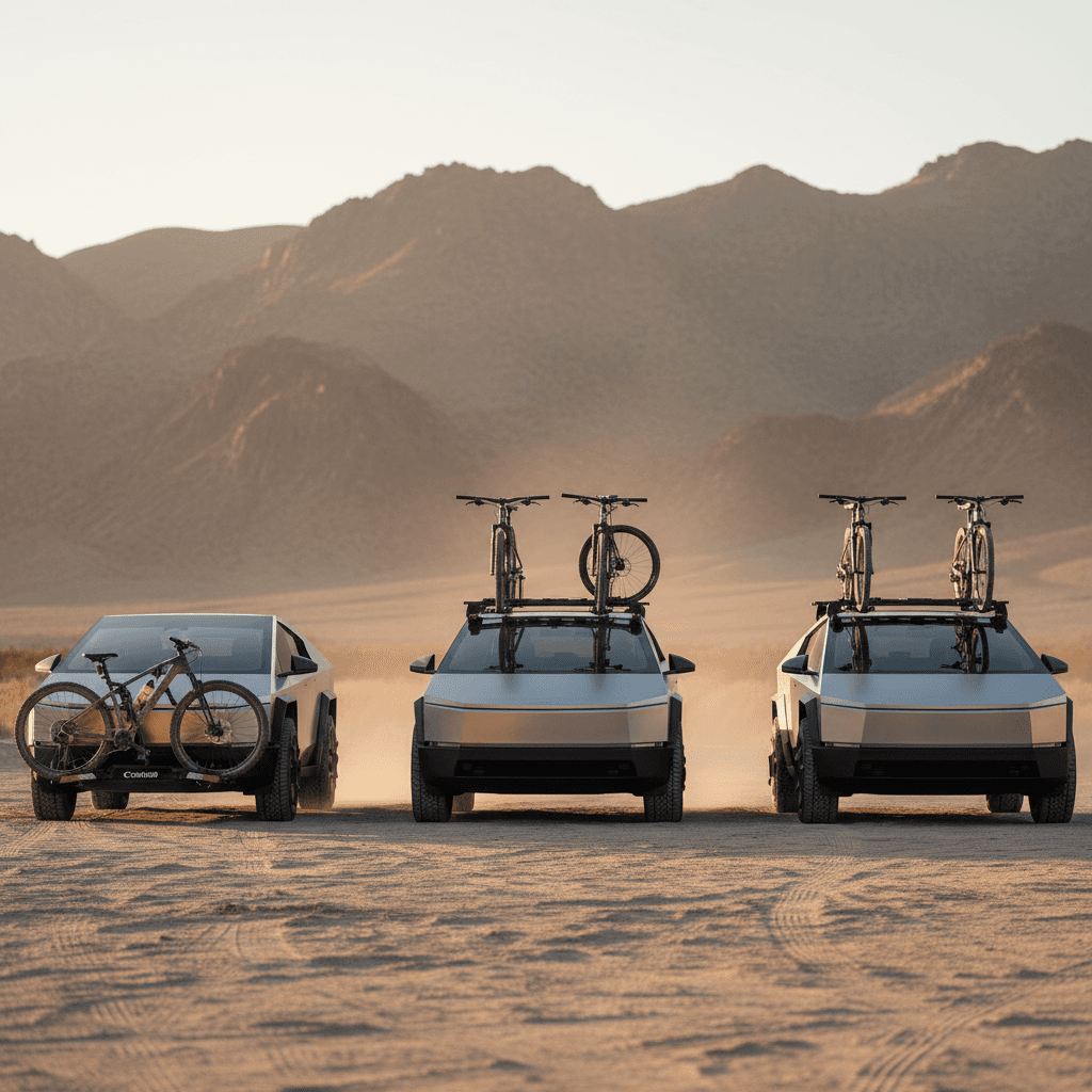 Tesla Cybertruck Bike Rack Options: Hitch, Bed, and Roof Solutions