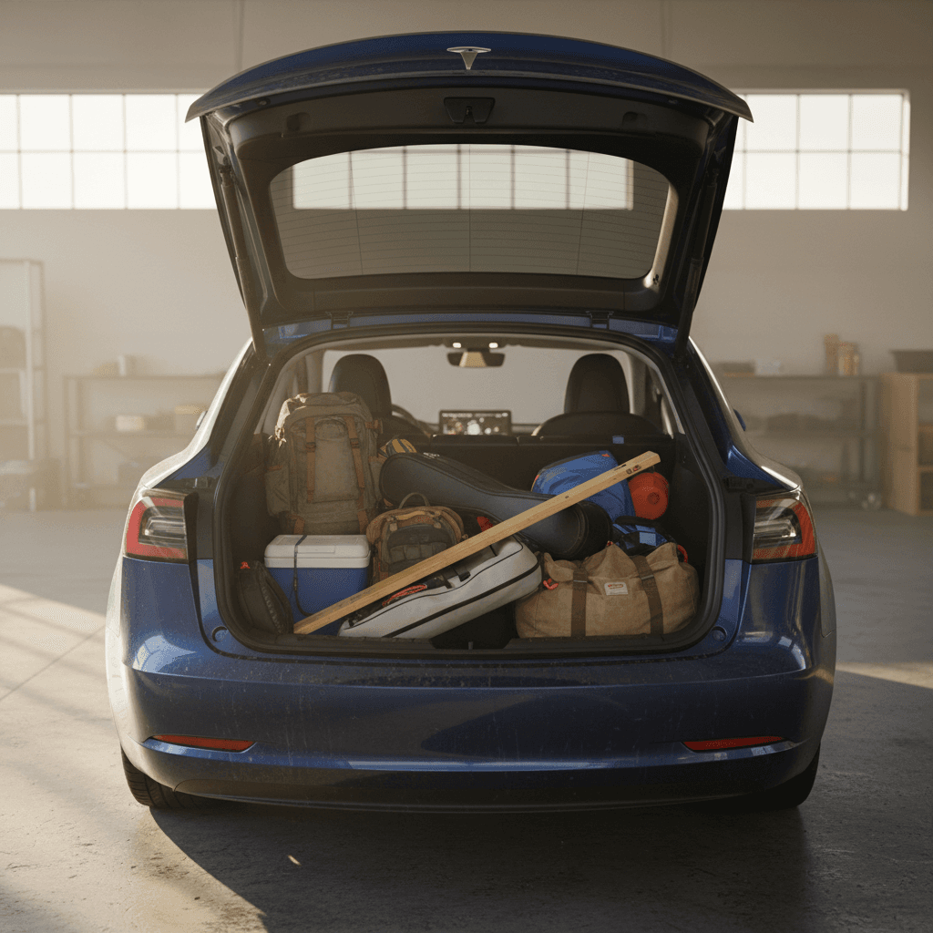 Tesla Model 3 Cargo Space With Seats Down: What Actually Fits?