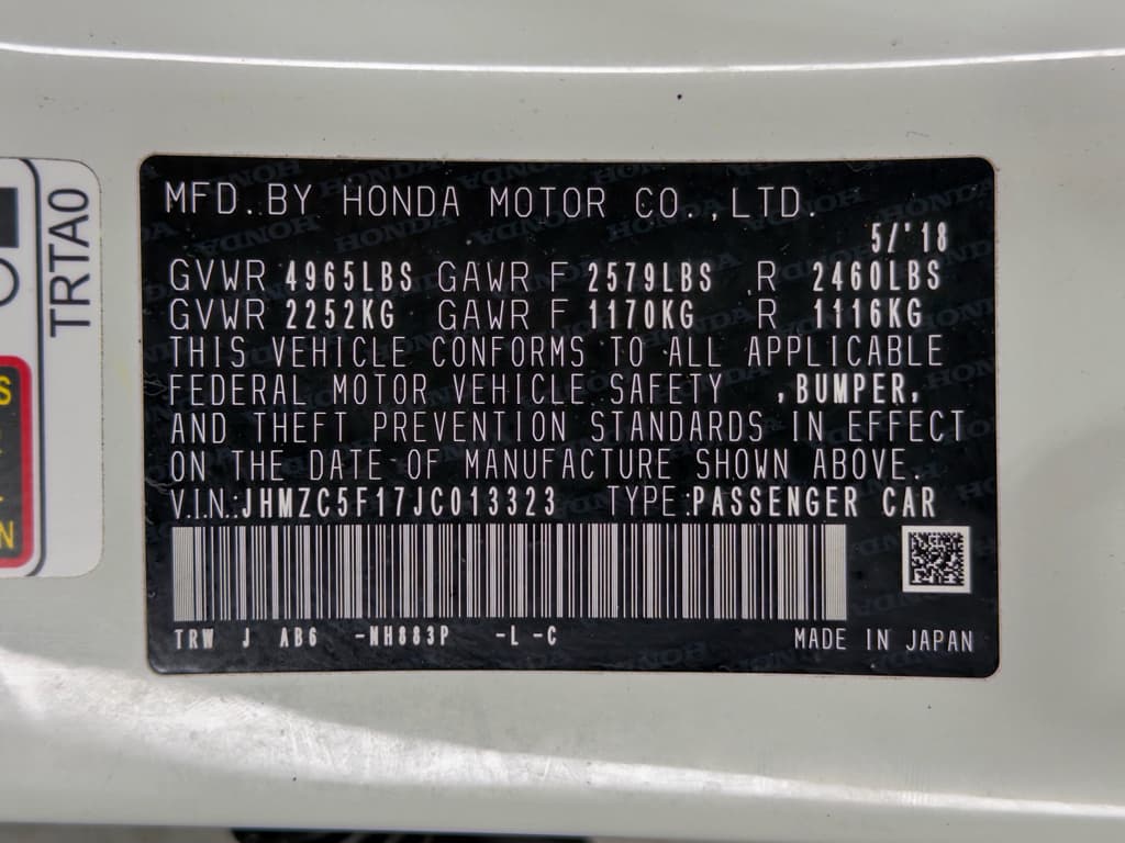2018 Honda Clarity view 25