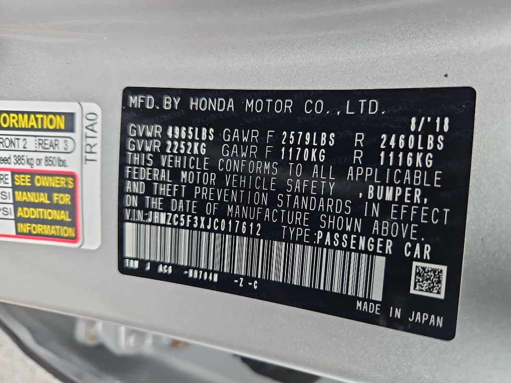 2018 Honda Clarity view 25