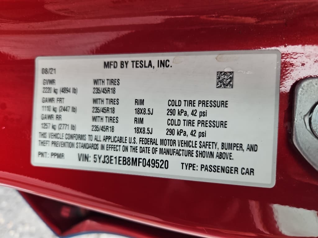2021 Tesla Model 3 view 23