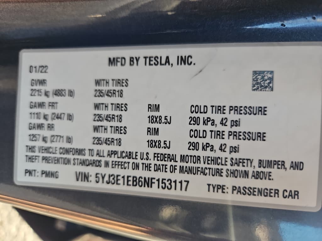 2022 Tesla Model 3 view 23