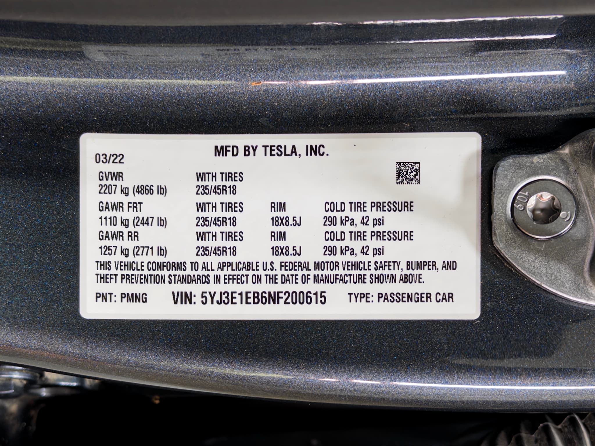 2022 Tesla Model 3 view 27