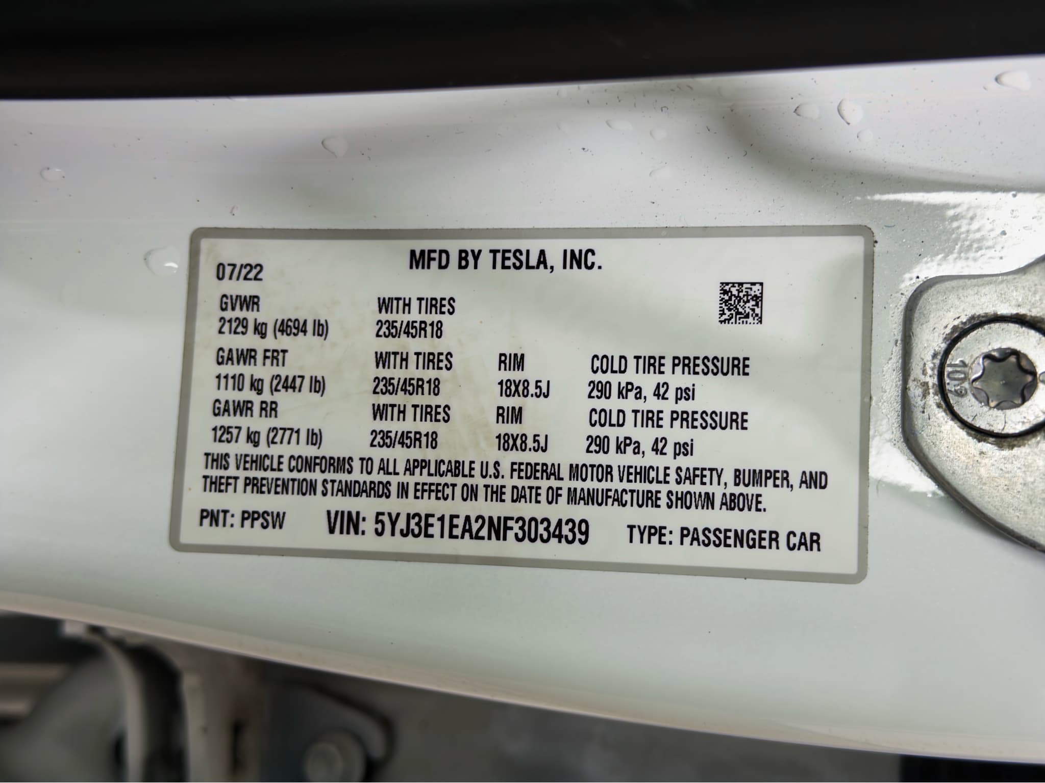 2022 Tesla Model 3 view 27