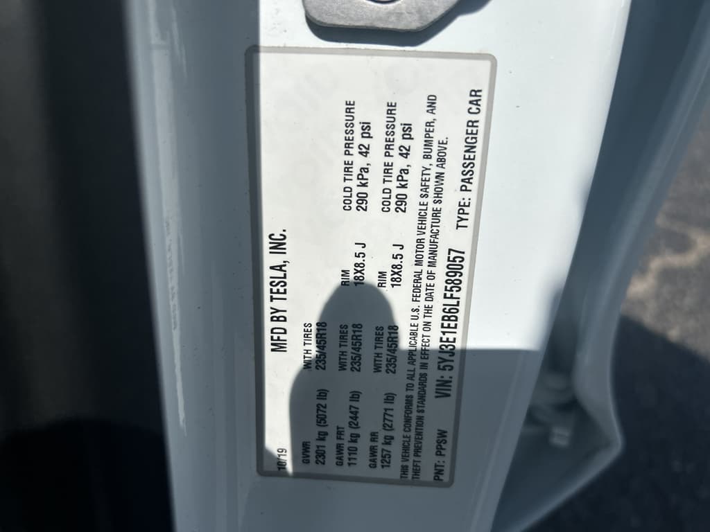 2020 Tesla Model 3 view 22