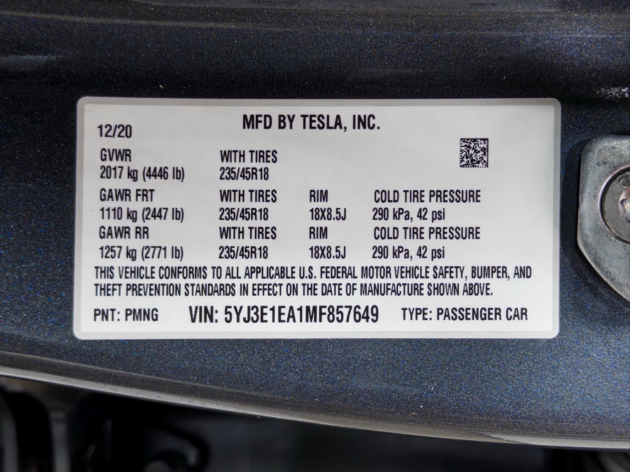 2021 Tesla Model 3 view 27