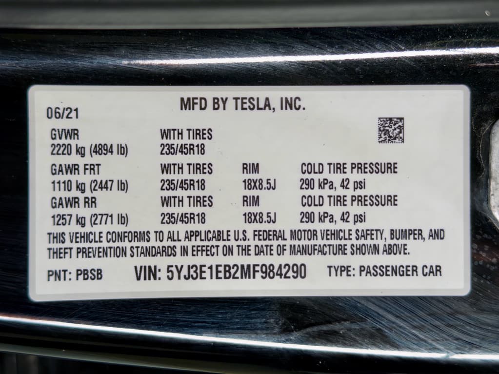 2021 Tesla Model 3 view 28