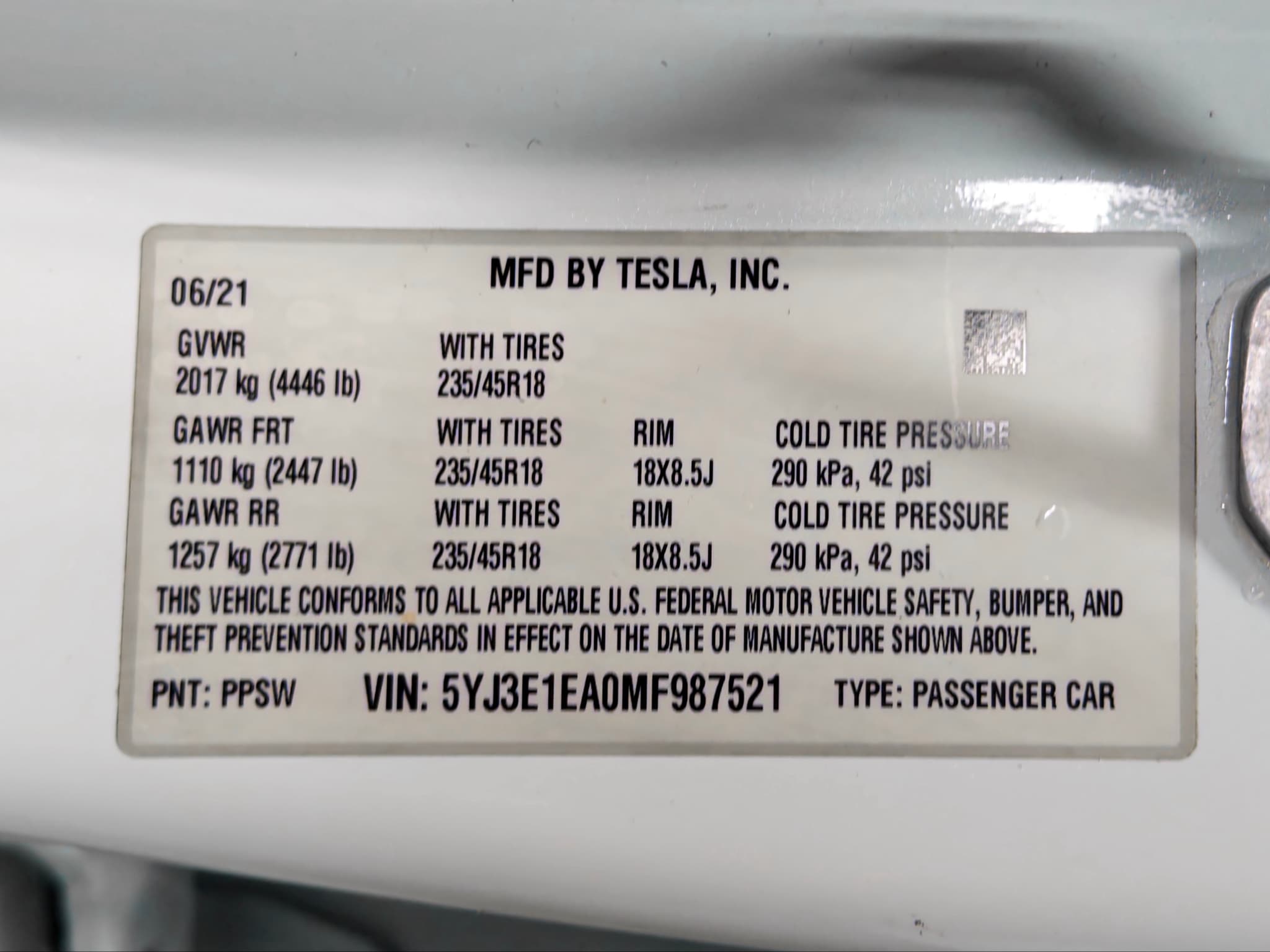 2021 Tesla Model 3 view 29
