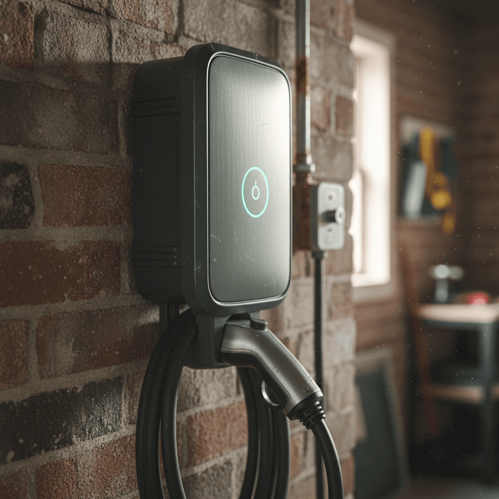 EV dashboard showing battery range and state of charge