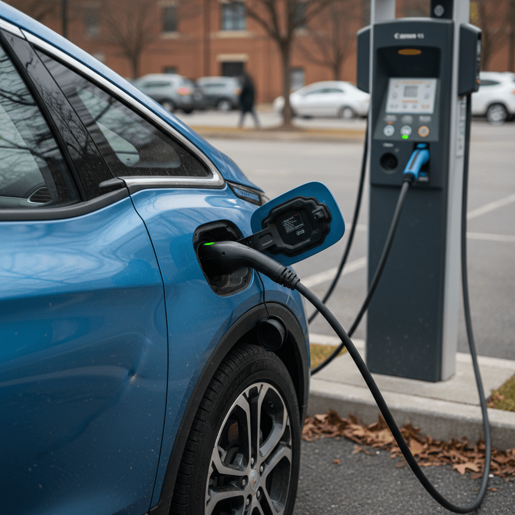 Chevrolet Bolt EV interior with digital dashboard and center touchscreen