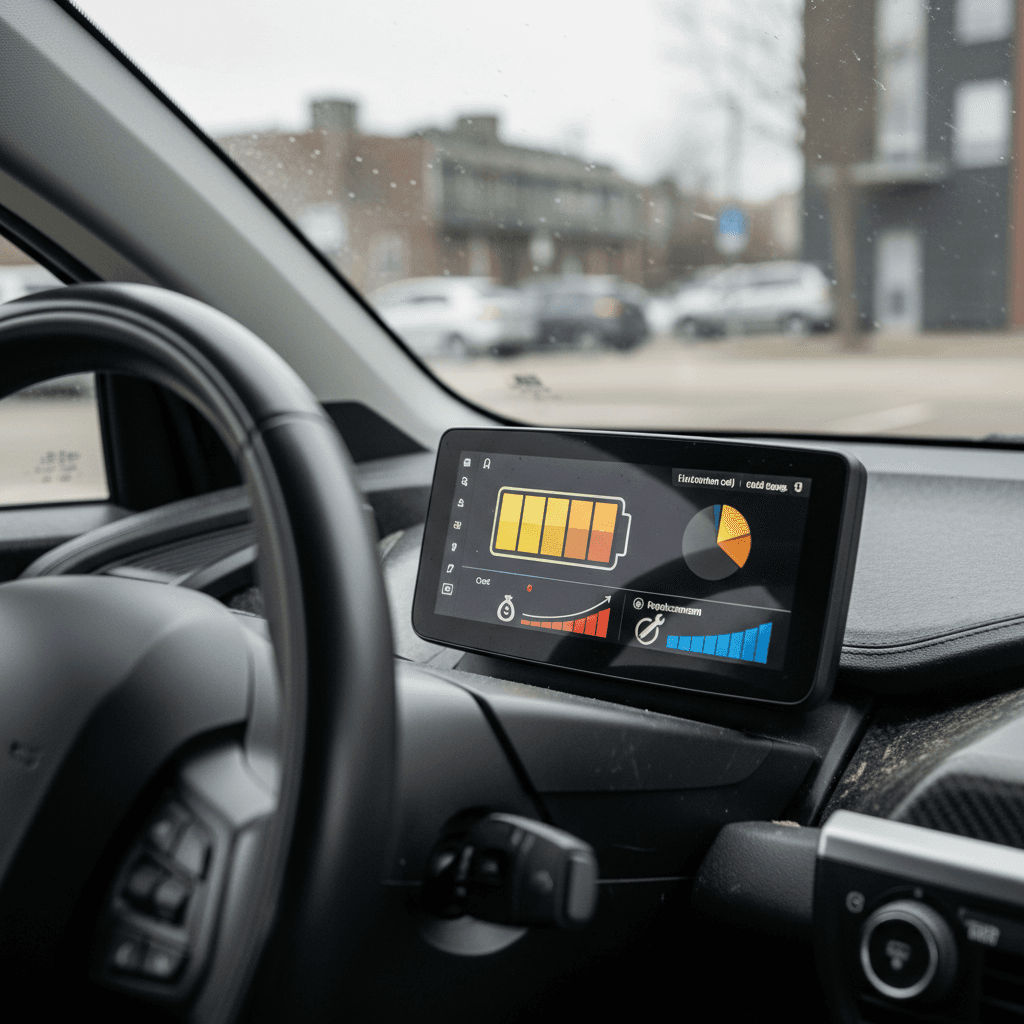 Technician working on an EV battery pack on a workshop table