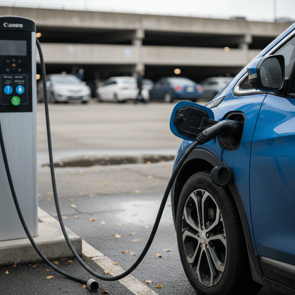 Illustrated comparison of Chevy Bolt EUV values over time with arrows indicating depreciation and stabilization phases