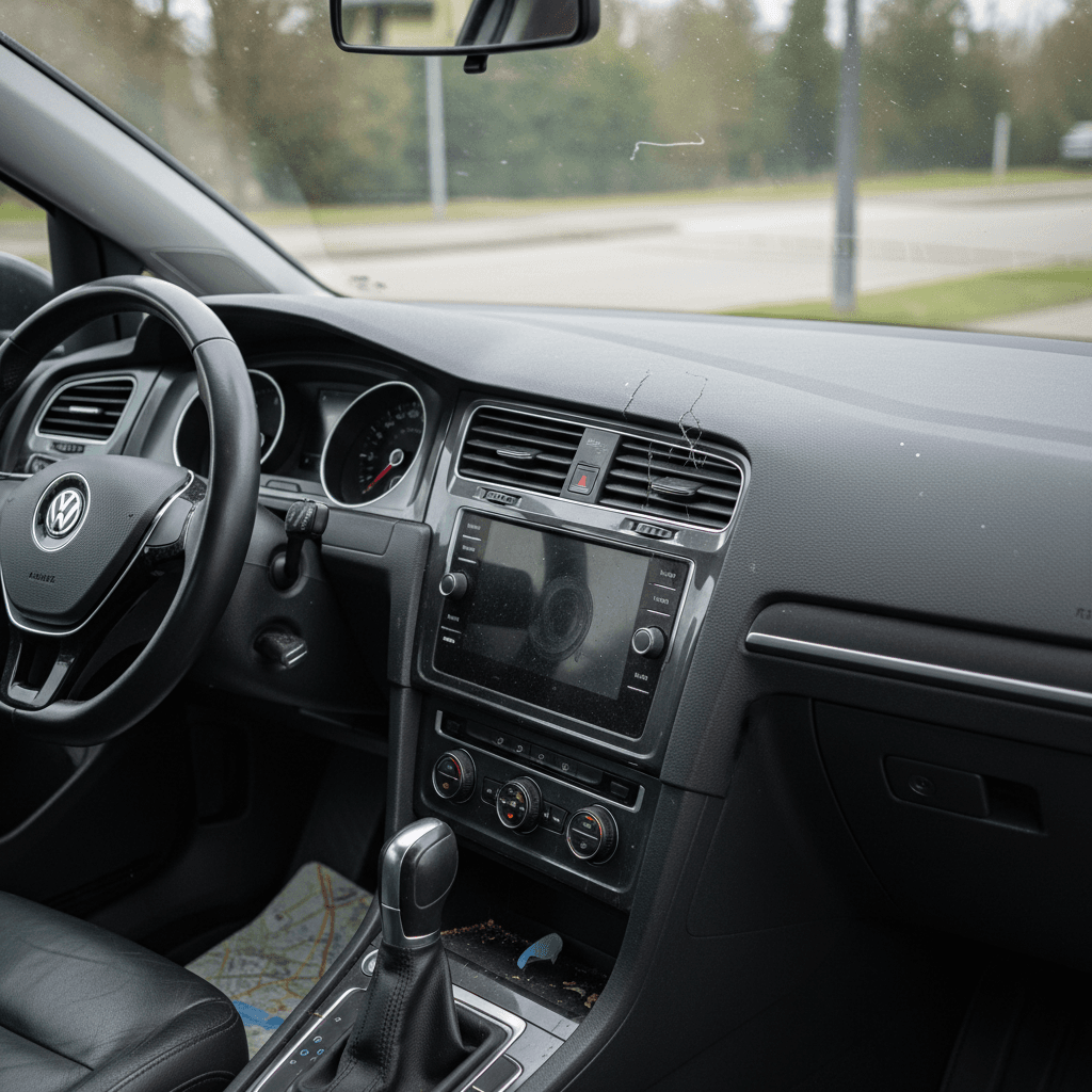 Volkswagen e‑Golf dashboard and interior with digital displays