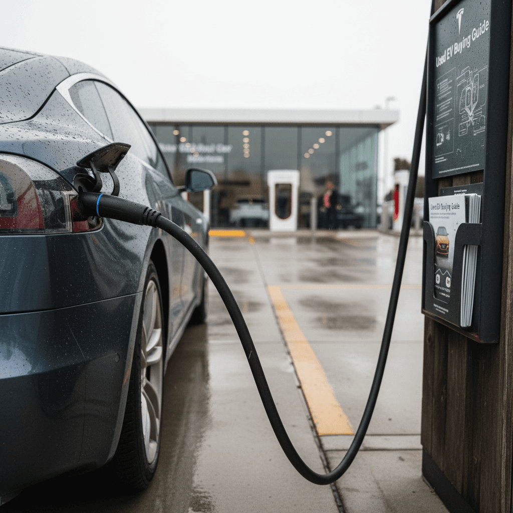 Exterior of a modern Tesla showroom similar to the Tesla Stockton store in California