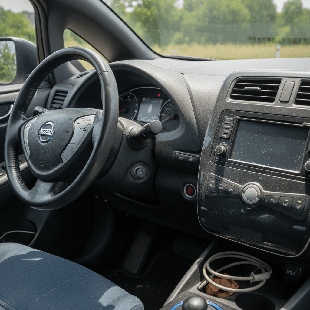 Digital battery gauge showing state of charge in an electric car